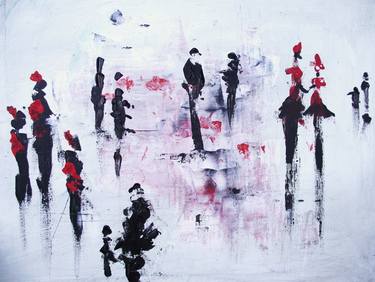 Print of Abstract People Paintings by David Iddon Art
