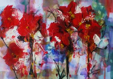 Original Floral Paintings by David Iddon Art