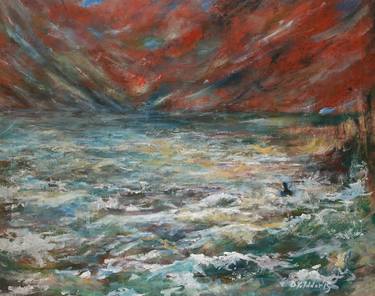 Original Abstract Expressionism Seascape Paintings by David Iddon Art
