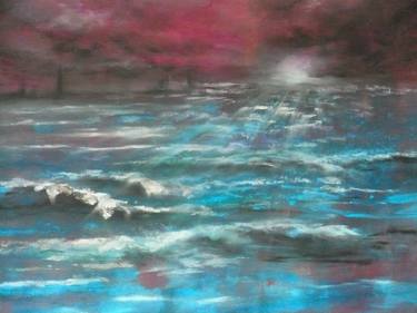 Original Abstract Seascape Drawings by David Iddon Art