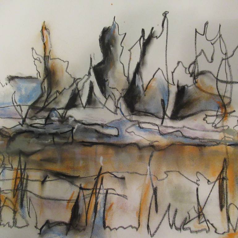 Original Abstract Expressionism Abstract Drawing by David Iddon Art