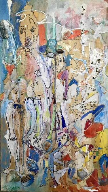 Original Abstract Expressionism Women Paintings by joni soule