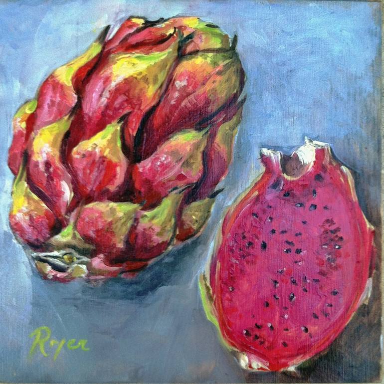 Dragon Fruit Painting by Roger Gordon | Saatchi Art