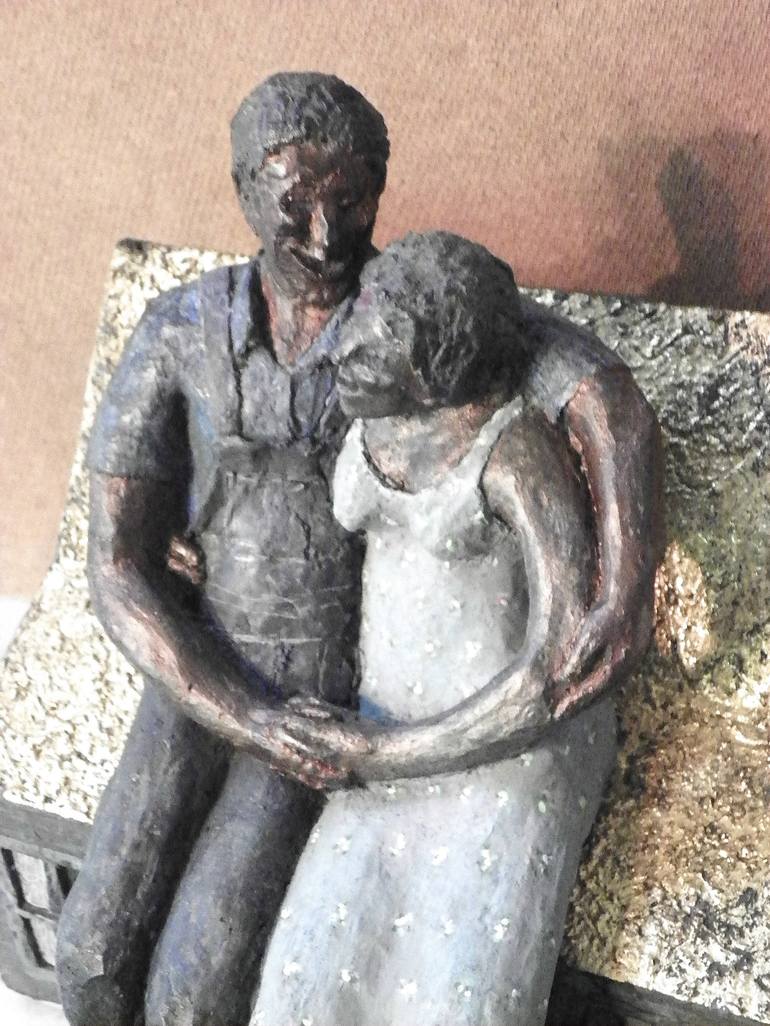 Original Figurative Love Sculpture by Robert Clements