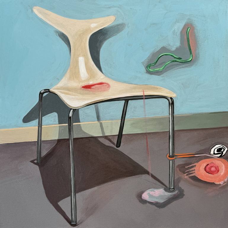 Original Surrealism Abstract Paintings by Ingrid Juncanariu
