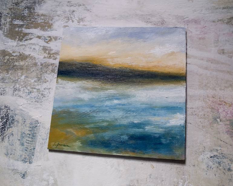 Original Abstract Seascape Painting by Isabel Ferreira