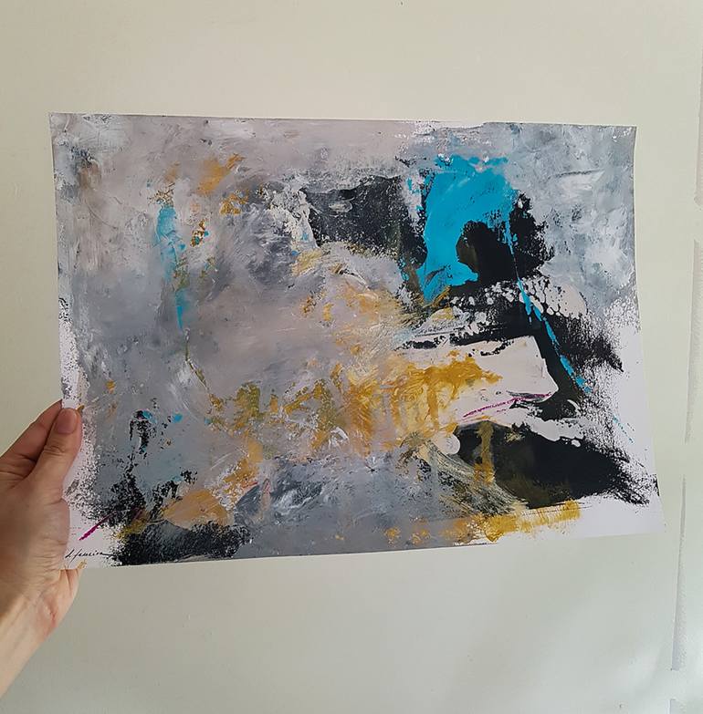 Original Abstract Expressionism Abstract Painting by Isabel Ferreira