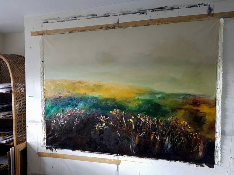 Original Abstract Expressionism Landscape Painting by Isabel Ferreira