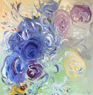 Original Expressionism Floral Paintings by Iulia Toader