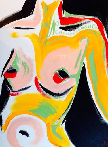 Original Expressionism Nude Paintings by Iulia Toader