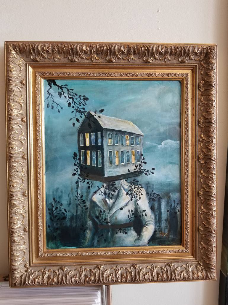 Original Conceptual Home Painting by Cynthia Tom