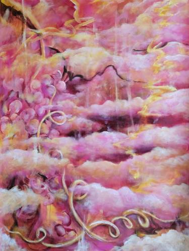 Original Abstract Time Painting by Cynthia Tom