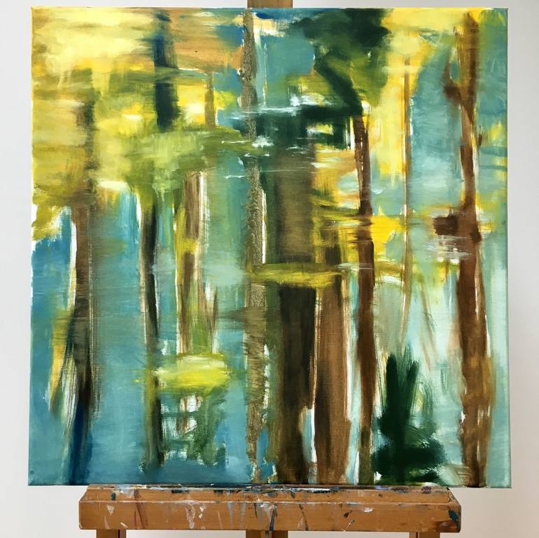 Original Abstract Water Painting by Lydia van der Meer