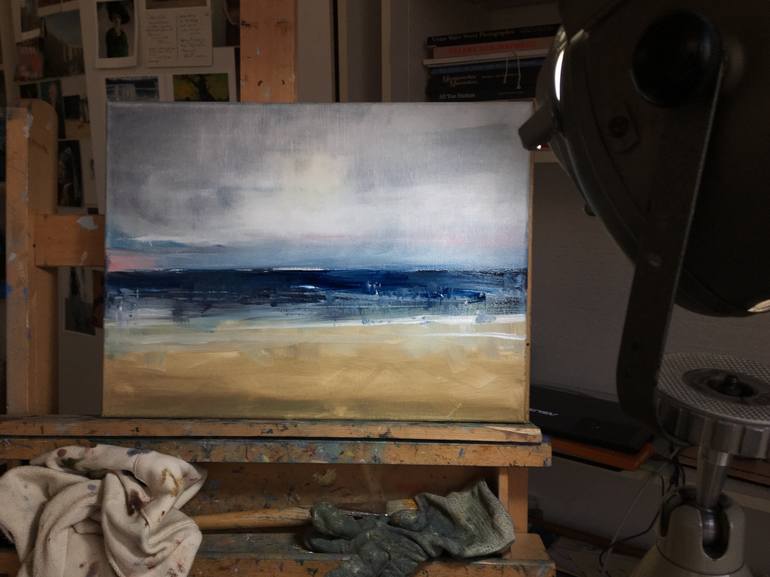 Original Abstract Expressionism Seascape Painting by Lydia van der Meer