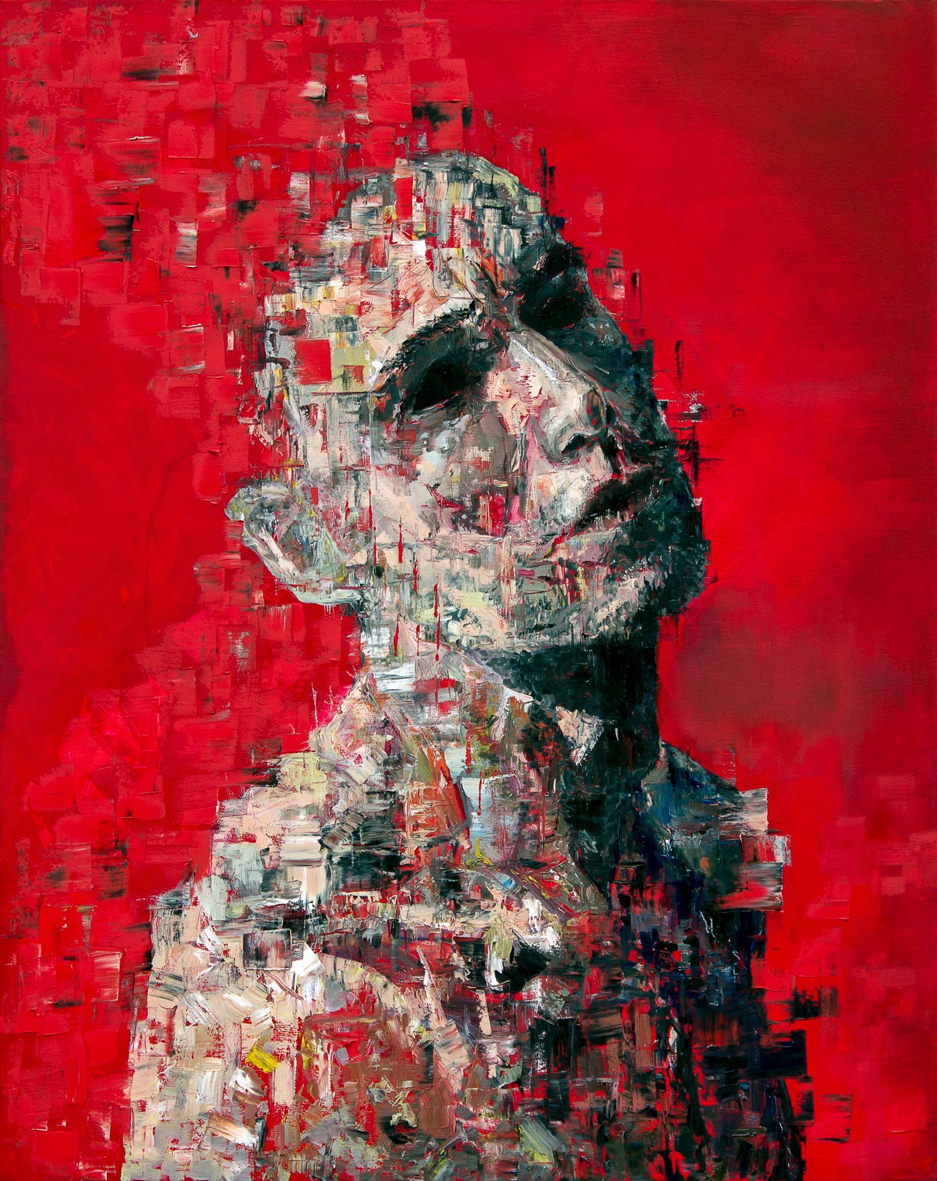 Identity #4 - RED Painting by Eric Carrazedo | Saatchi Art