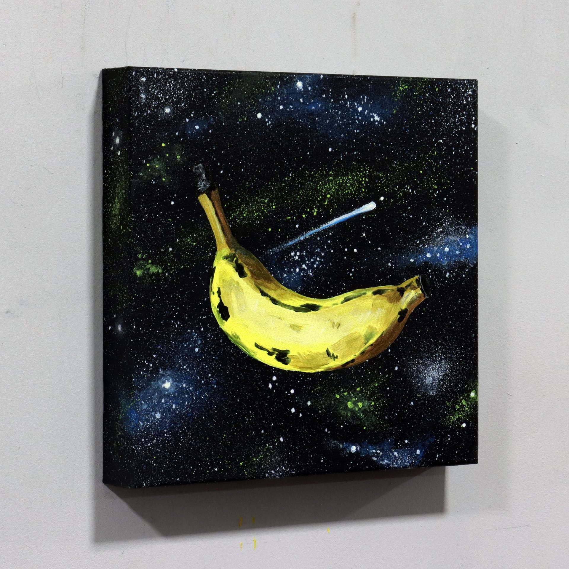 Baby Space Banana #5 Painting by Eric Carrazedo