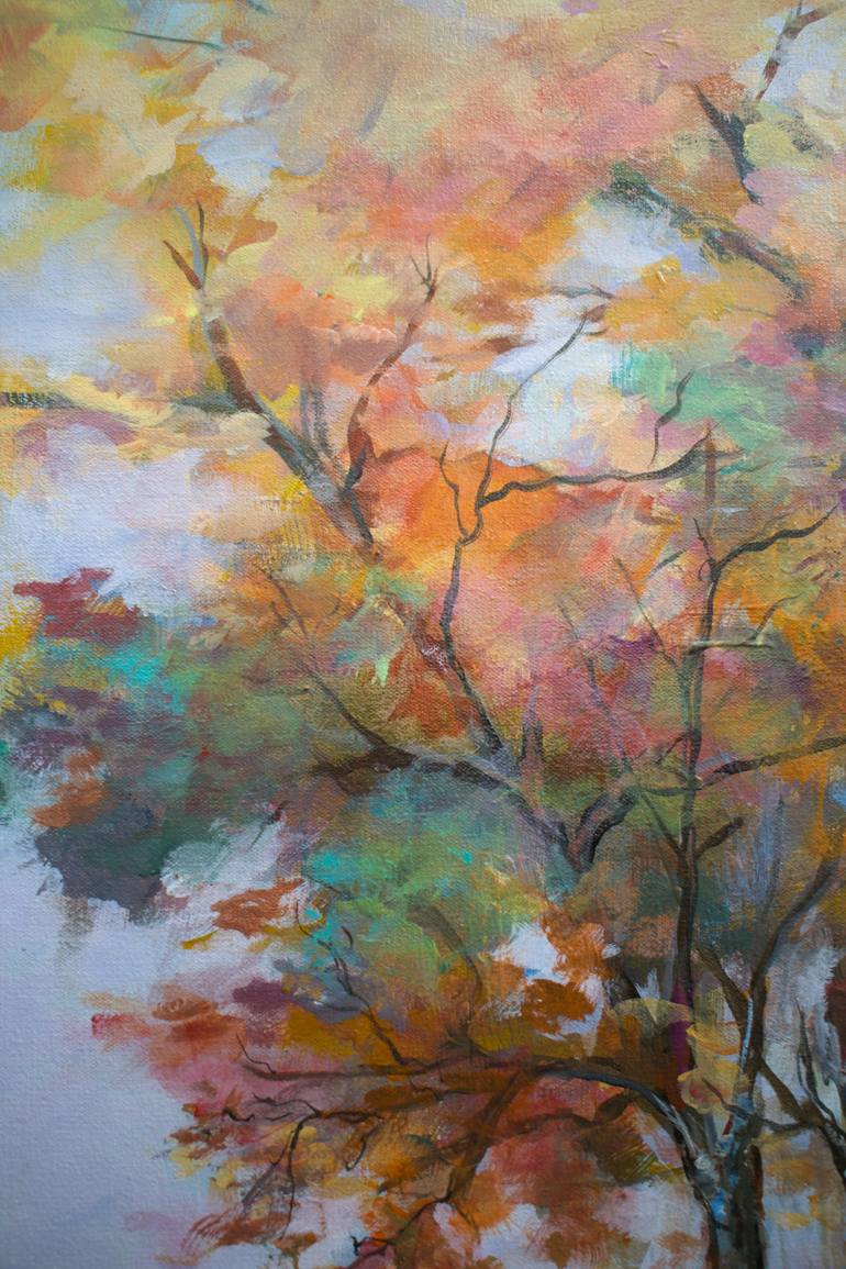 Original Impressionism Landscape Painting by Karen Hale