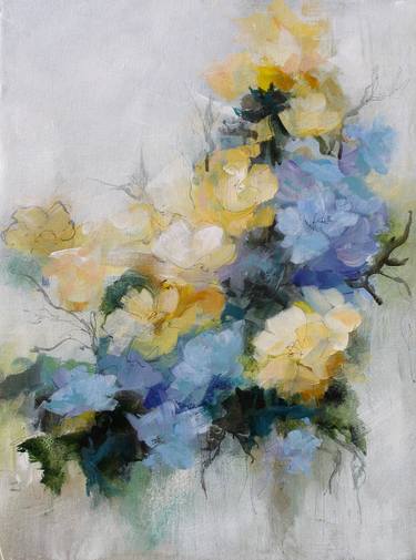 Print of Abstract Floral Paintings by Karen Hale