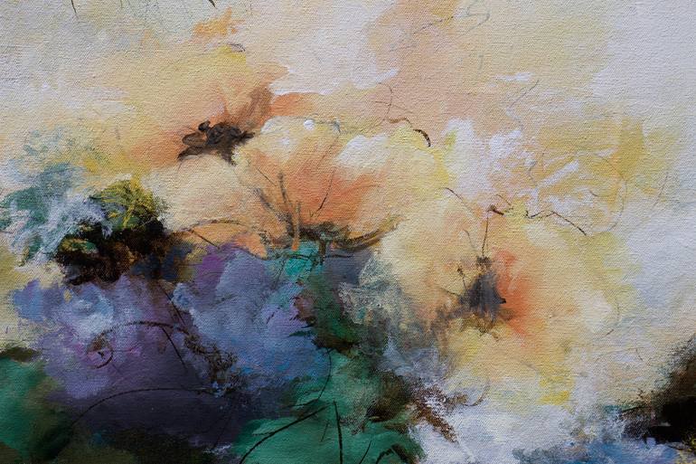 Original Abstract Floral Painting by Karen Hale