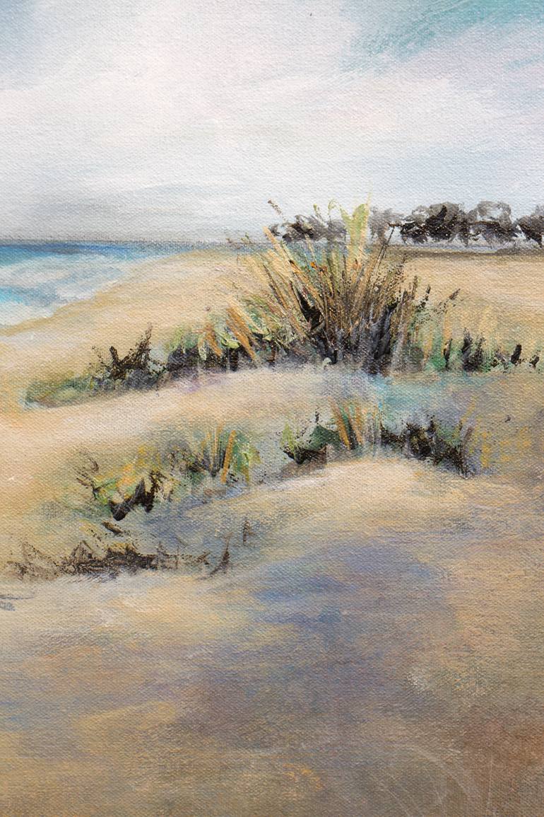 Original Impressionism Beach Painting by Karen Hale
