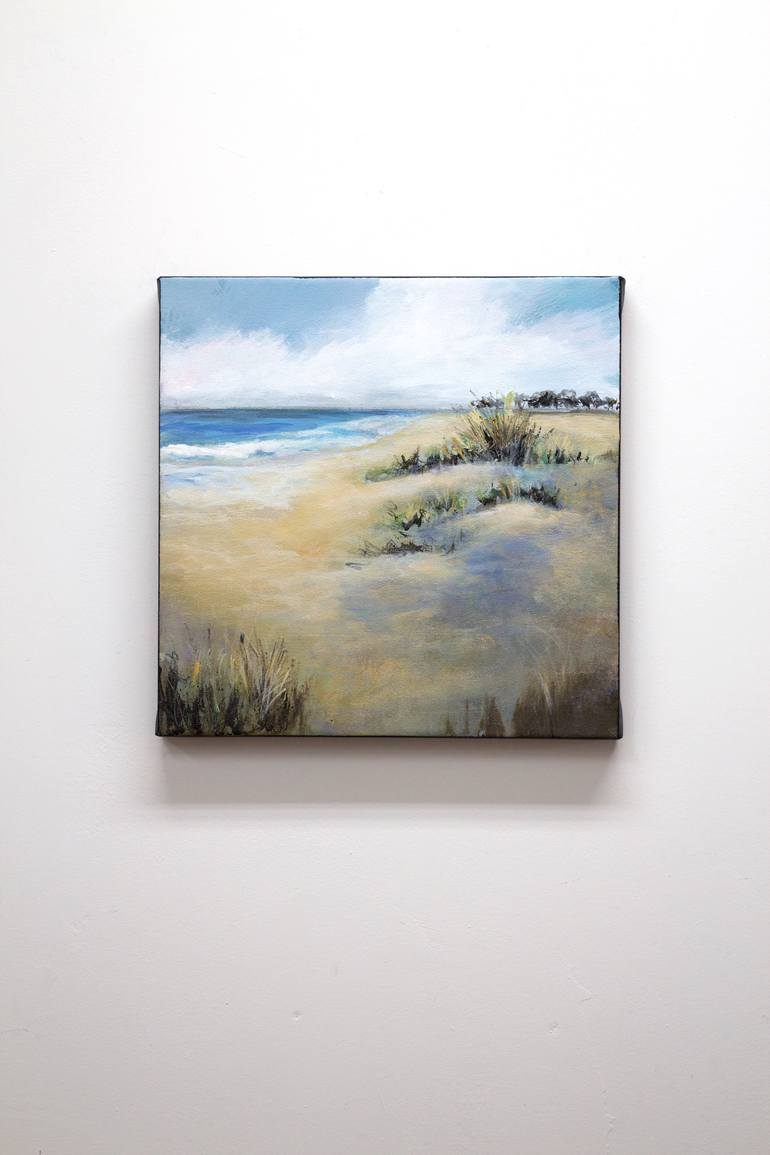 Original Impressionism Beach Painting by Karen Hale