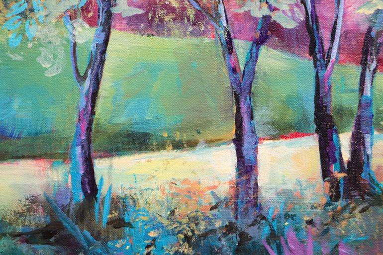 Original Impressionism Landscape Painting by Karen Hale