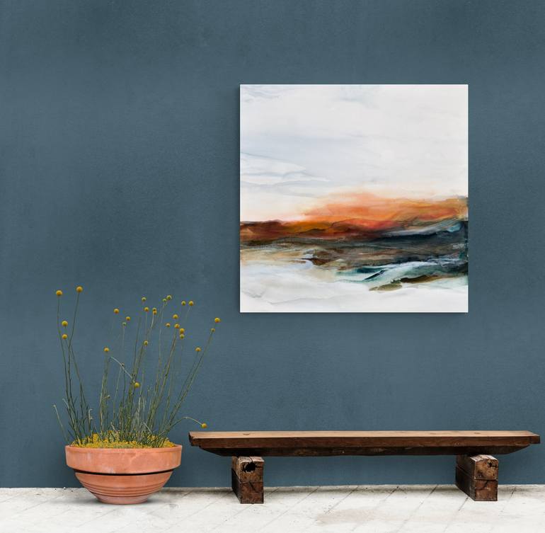 Original Abstract Expressionism Landscape Painting by Karen Hale