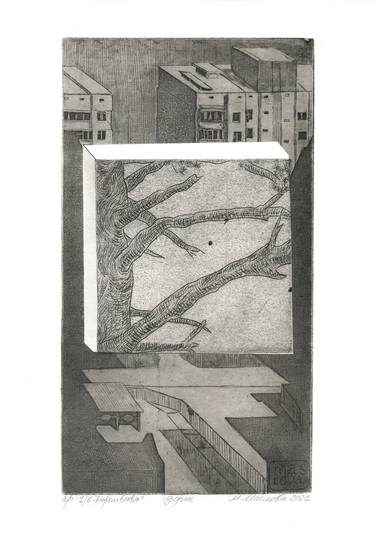 Print of Conceptual Architecture Printmaking by Marianna Maslova