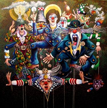 Print of Surrealism Political Paintings by Peter Wall
