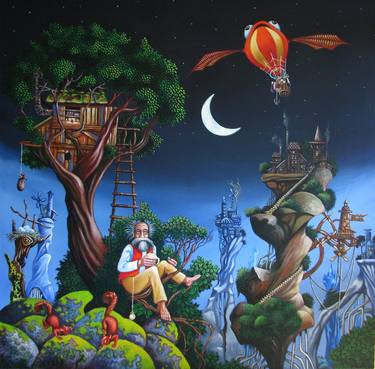Print of Surrealism Home Paintings by Peter Wall