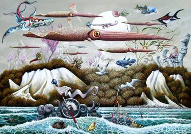 Print of Surrealism Fantasy Paintings by Peter Wall