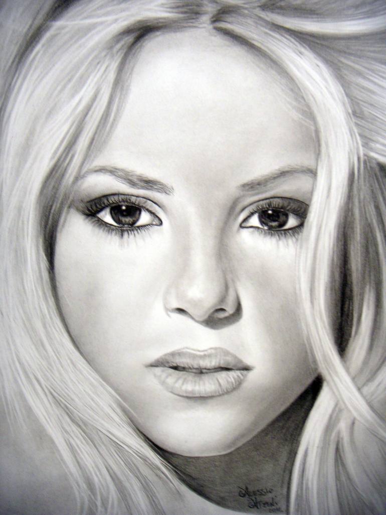 Shakira Drawing by Alessio Atzeni Saatchi Art