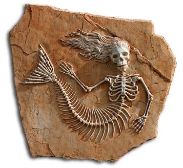 Mermaid Skeleton Wall Hanging thumb