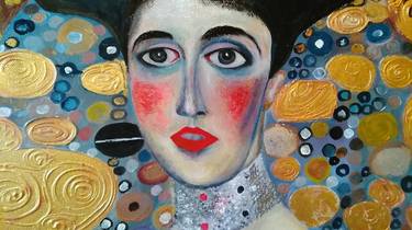 "Adele, inspired Klimt portrait during Corona lockdown" thumb