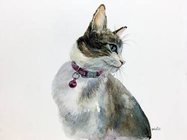 Original Illustration Cats Paintings by Venie Tee