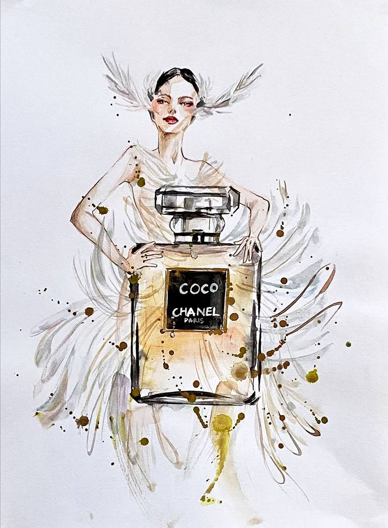 Chanel girl #4 Painting by Venie Tee