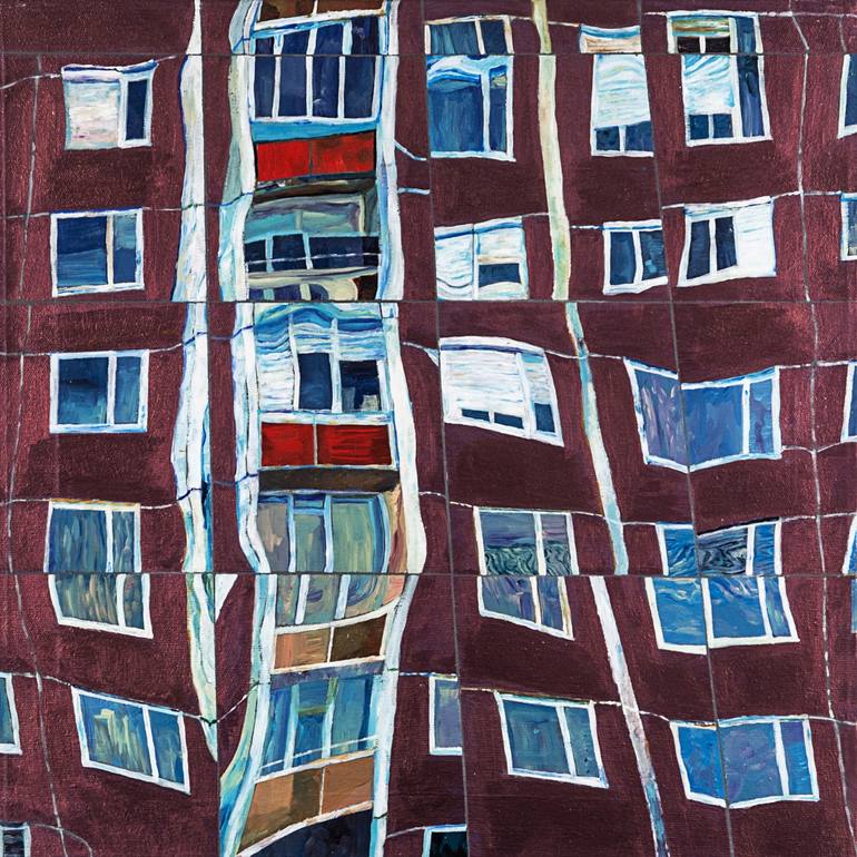 Original Architecture Painting by Naomi Szabo