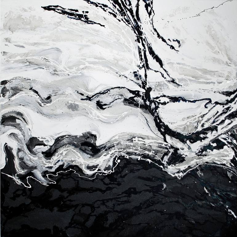 black on white, I Painting by Barbara Beiwind | Saatchi Art