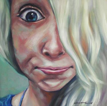 Original Portraiture Portrait Painting by vincent phang