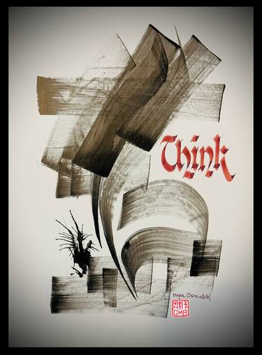 Think abstract calligraphy thumb