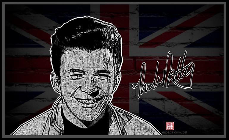 Rick Astley- English Singer Digital by Oscar Munoz Balajadia -- Papa