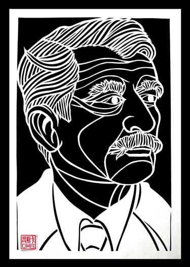 William Faulkner- American writer (handmade paper cutting) thumb