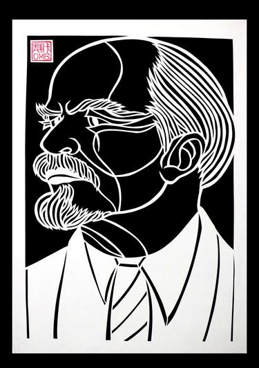 Vladimir Lenin- Russian revolutionary (handmade papercutting) thumb
