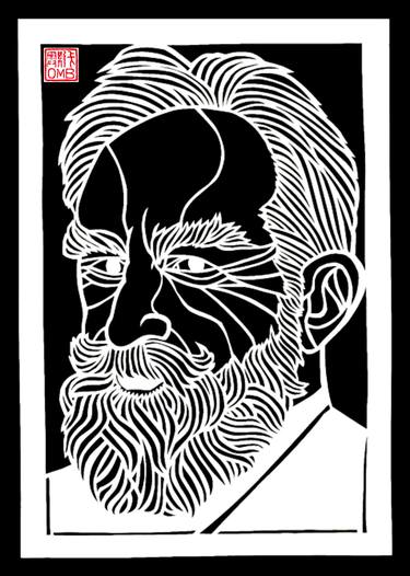 George Bernard Shaw- Irish writer (handmade papercutting) thumb