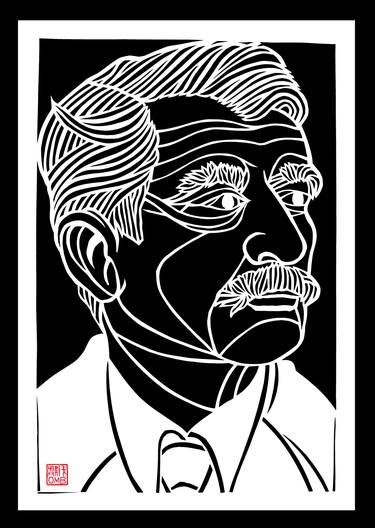 William Faulkner- American writer (handmade paper cutting) thumb