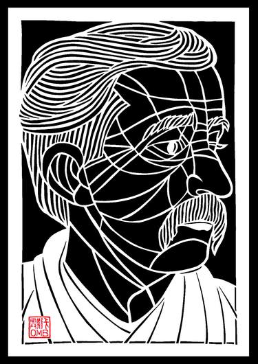 Lafcadio Hearn- Irish writer (handmade paper cutting) thumb