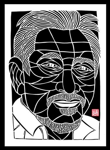 Alfred Yuson- Filipino writer (handmade paper cutting) thumb