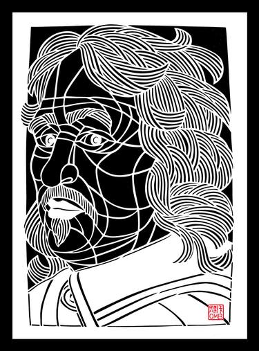 Oliver Cromwell- Briitish statesman (handmade papercutting) thumb