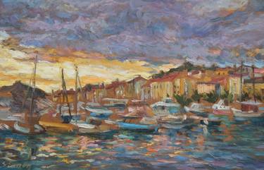 Original Expressionism Boat Paintings by Siniša Simon