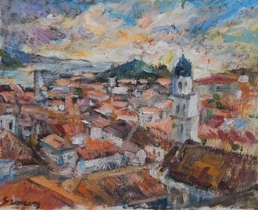 Original Expressionism Cities Paintings by Siniša Simon